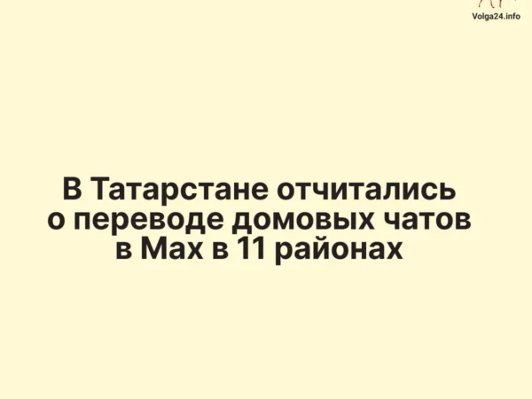 В Татарстане отчитались о переводе домовых чатов в Max в 11 районах 