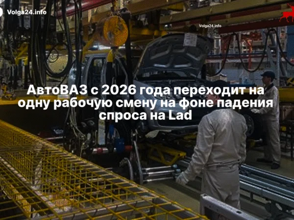 АвтоВАЗ с 2026 года переходит на одну рабочую смену на фоне падения спроса на Lada