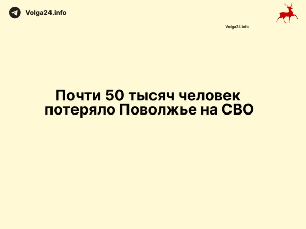 Почти 50 тысяч человек потеряло Поволжье на СВО