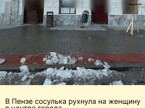 В&nbsp;Пензе сосулька рухнула на&nbsp;женщину в&nbsp;центре города