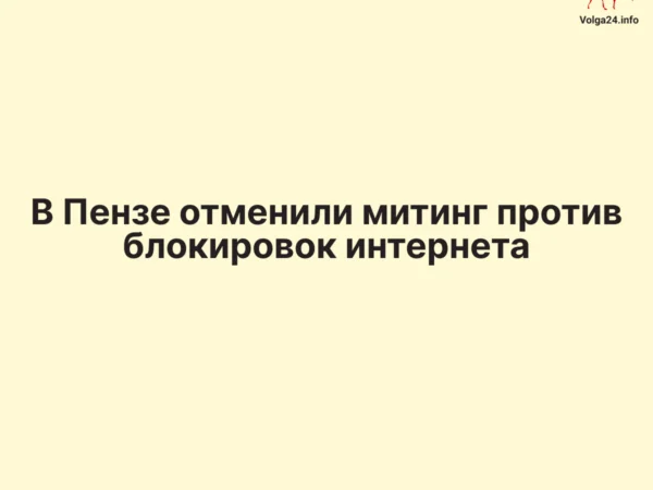 В&nbsp;Пензе отменили митинг против&nbsp;блокировок интернета