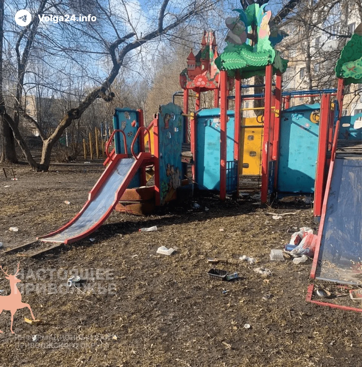 В&nbsp;Пензе детская площадка утонула в&nbsp;мусоре